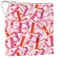 thumbnail image 2 of DouZhe Valentines Day Cute Love Pattern Shower Curtain, Waterproof Bath Curtains for Bathroom Decorations, 72 x 72 inches, 2 of 7