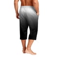 thumbnail image 6 of JoveMarine Men's Hawaiian Gradient Print Drawstring Shorts, 7/8 Length Casual Beach Shorts for Summer Vacation, Parties and Daily Wear White 3XL, 6 of 9