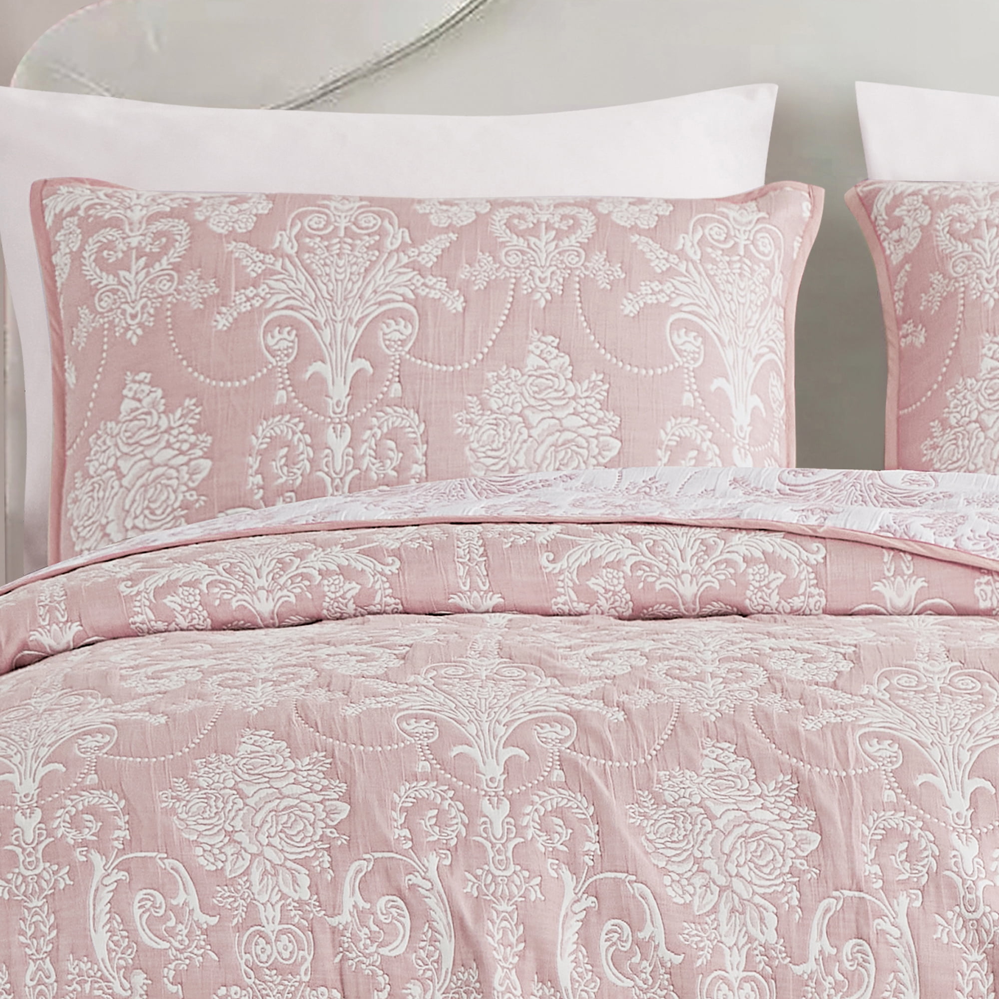 Evjk 3-Piece Matelassé Bedding Set – Elegant, Durable Polycotton Bedspread with Intricate Textured Design, KING