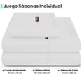 thumbnail image 2 of Sabanas Lisas Ubbe, Tamaño Individual, Color Blanco, 3 Piezas, 2 of 7