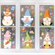 thumbnail image 2 of 6 uds. Pegatinas de ventana de Pascua feliz, pegatinas de huevos de gnomo de conejito, calcomanías de ventana de Pascua esquí esquí Gafas de esquí, 2 of 5