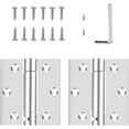 thumbnail image 1 of EcoNesxp 4 Pack Unique Design 1.5 Inch Self-Closing Door Hinge Stainless Steel Heavy Duty Spring Hinge Stainless Steel Mortise Spring Hinge Safe and Reliable, 1 of 4
