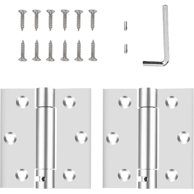 EcoNesxp 4 Pack Unique Design 1.5 Inch Self-Closing Door Hinge Stainless Steel Heavy Duty Spring Hinge Stainless Steel Mortise Spring Hinge Safe and Reliable