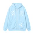 thumbnail image 4 of FYDUU Zip Up Hoodies for Women Cute Graphic Cat Print Hooded Sweatshirt Jacket Casual Outwear with Pockets Fall Clothes, 4 of 4