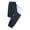 #Blue, variant on DPTALR Men's Casual Solid Color Elastic Waist Drawstring Cropped Pants with Ankle Binding and Pockets, Black Big and Tall Men XS
