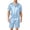 Light Blue, variant on CCRFTGI Mens Pajama Set Short Sleeve Sleepwear for Men Cooling Summer Pjs Satin Silk Lightweight Soft Pijama with Pockets Dark Blue XL
