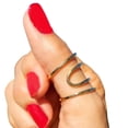 thumbnail image 3 of 14k Gold Filled Thumb Ring for Women Hammered U shape Savannah 9, 3 of 5
