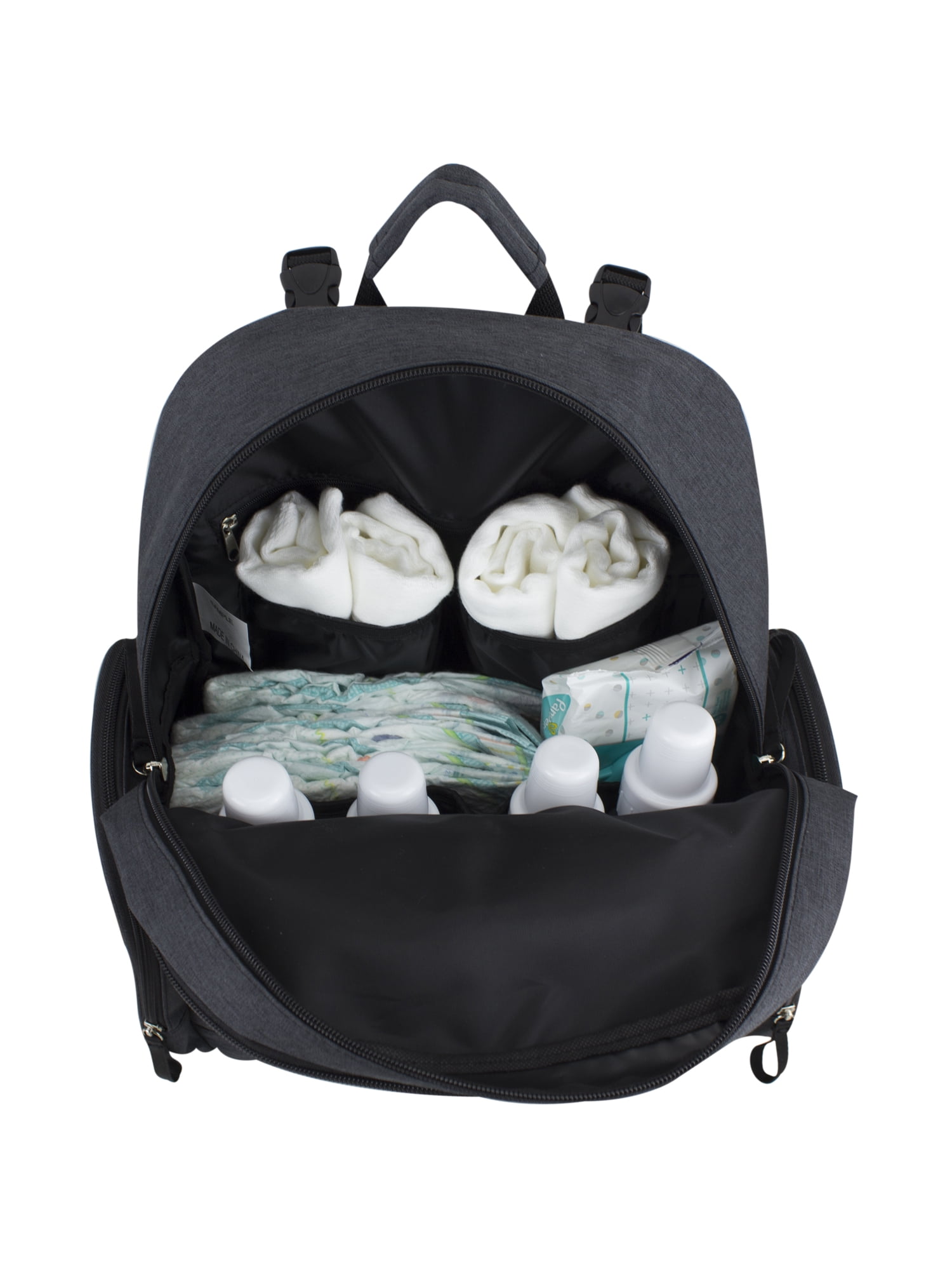 Eastsport Multi-Function Bond St. Large Diaper Backpack with Changing Pad, Dark Grey