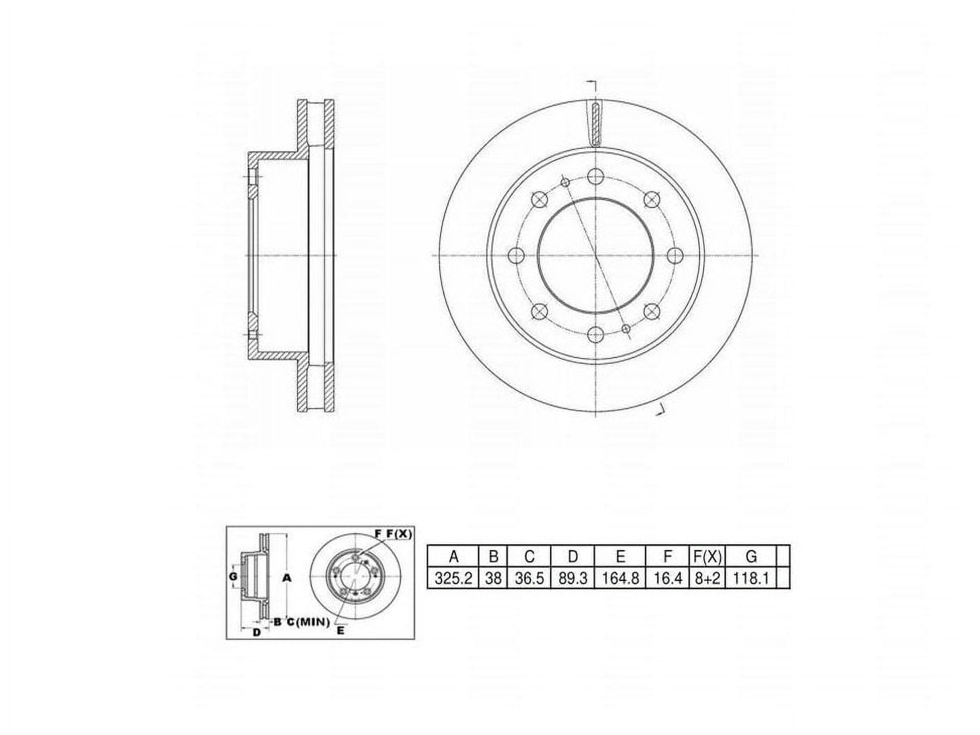 UltraHC Coated High Carbon Brake Rotor, Front UR000555, Chevrolet Express 2500 2020-2003