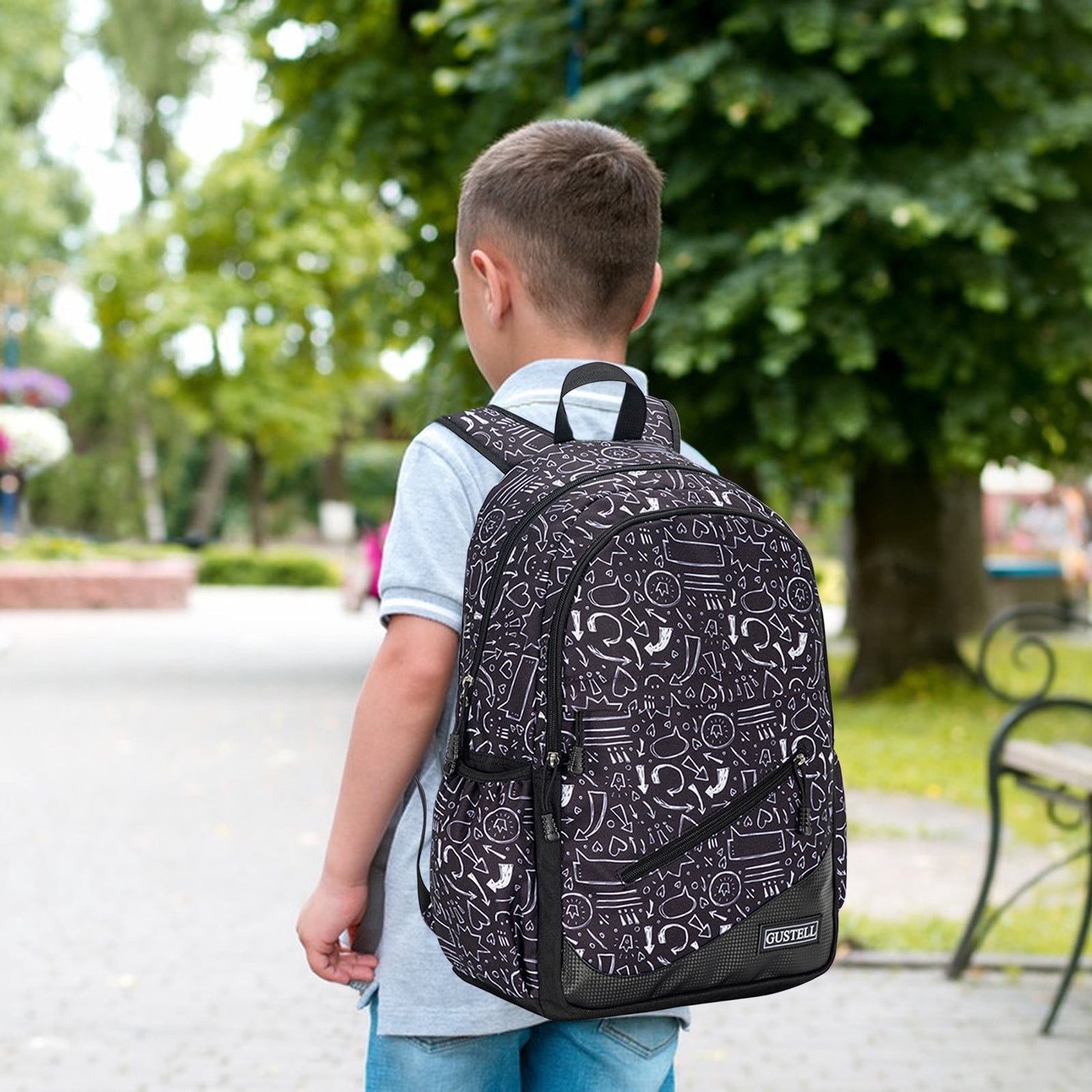 NOHOO Kids Backpack - Large Waterproof School Bag For Boys & Girls, 16.15x12.21x5.91 Inches