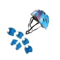 thumbnail image 1 of Bearachild 1 Juego de casco de rodillo para niños, ajustable, para niños y niñas, rodillera deportiva, muñequera para patineta, patinaje, flor Type2 NO2, 1 of 6