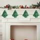 thumbnail image 1 of Red Fringed Fabric Pendant With White Borders Christmas Tree Ornament Bells Dolls, 1 of 6