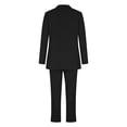 thumbnail image 5 of Womens Business Work Suit Set Long Sleeve Open Front Blazer with Cropped Suit Pants Basic Office Formal Suit Sets, 5 of 7