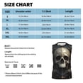 thumbnail image 4 of Disketp Gold Pattern Skull Sleeveless Tshirts for Men, Muscle Shirts for Men Dry Fit Tank Top-Medium, 4 of 5