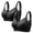 Black, variant on Jelly Bras For Women Womens Plus Size Wireless Bra Thin Breathable Beauty Back Anti Sagging Comfort Fit M-3Xl