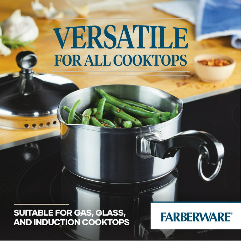 Farberware Classic Series Stainless Steel 1-Quart Covered Saucepan