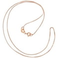 thumbnail image 1 of 14K Solid Rose Gold Necklace | Box Link Chain | 14 Inch Length | .60mm Thick | With Gift Box, 1 of 1