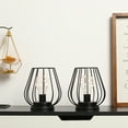 thumbnail image 4 of JHY DESIGN Cordless Metal Battery Operated Lamp, Durable Cage Lights for Home Patio Garden, Black, Set of 2, 4 of 9