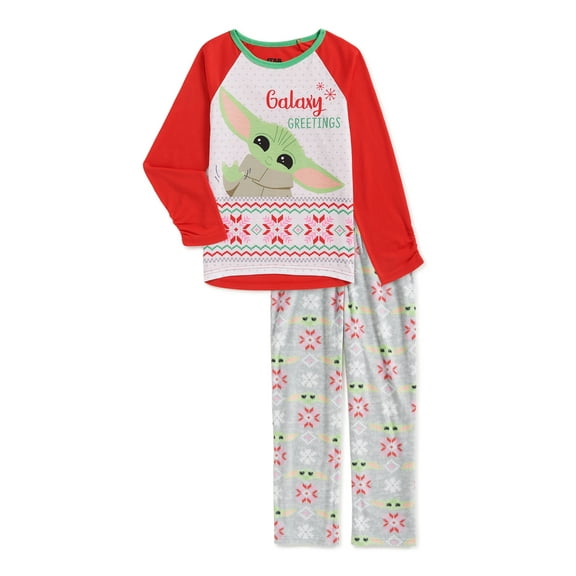Yoda Girls Exclusive Long Sleeve Top & Long Pants, 2-Piece Pajama Set, Sizes 4-12