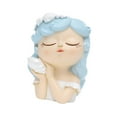 thumbnail image 4 of Macetas con cara de niña, soporte para bonsái, jarrón artesanal, escultura decorativa de resina coleccionable de dibujos animados, maceta de resina, 8x7x11cm, 4 of 8