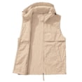 thumbnail image 6 of MaFYtyTPR Women's Sleeveless Zip Up Hoodie Vest Lightweight Casual Hooded Jacket with Chest Pockets for Outdoor Activities Khaki XXXL, 6 of 7
