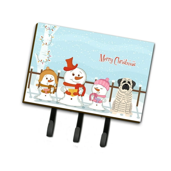 Carolines Treasures BB2347TH68 Merry Christmas Carolers Mastiff Brindle White Leash or Key Holder