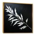 thumbnail image 2 of Designart "White Willow Leaves I" Leaves Floater Framed Wall Decor, 2 of 5