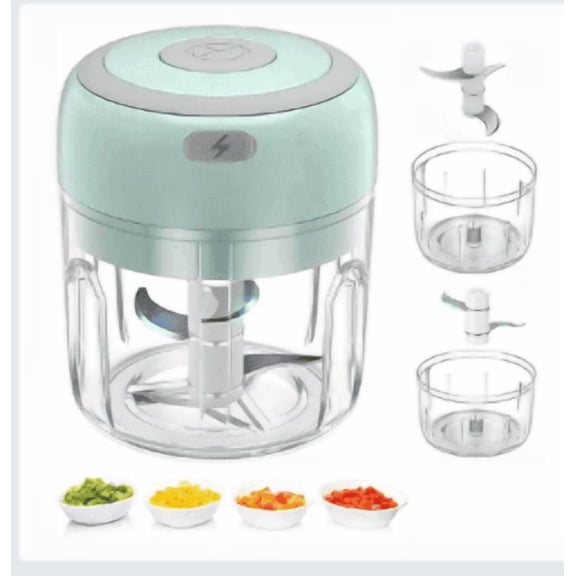 Clearance Under $6.19 Cordless Electric Mini Food Chopper 250ml, USB Rechargeable Small Blender for Baby Food Smoothies and Spices