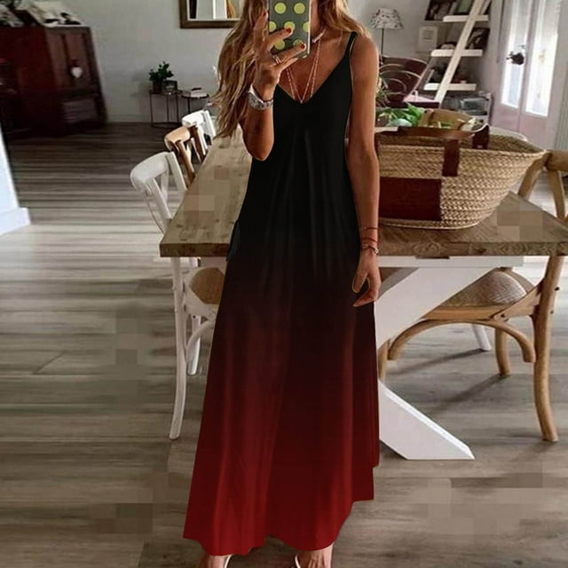 Weiqiqre Robe Cocktail pour Femmes 2024, Mode Femme Décontractée d'Été avec Poches Sans Manches en Dentelle à Imprimé Robe à Col en V