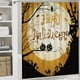 thumbnail image 5 of Juego de 4 cortinas de ducha con temática de Halloween, con alfombra antideslizante, tapa de inodoro y alfombrilla de baño, cortina de ducha de poliéster impermeable con 12 ganchos, cortina de baño, 5 of 5