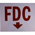 thumbnail image 2 of FDC Arrow Down Sign (Aluminium Reflective, White 10x12), 2 of 4