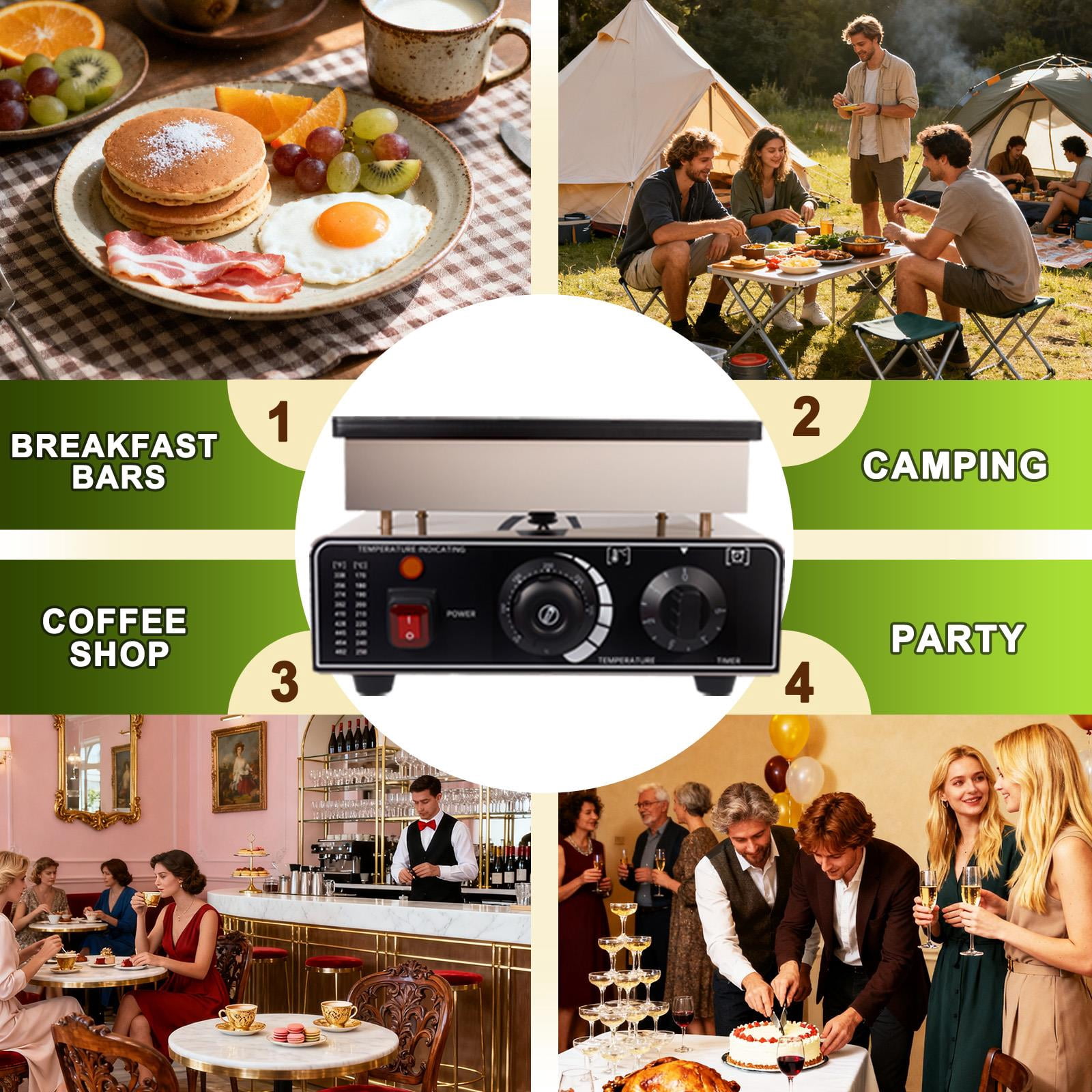 110V 900W Dutch Muffin Waffle Baker, 25PCS Mini Pancake Maker with Adjustable Temperature 50-300°C, Dorayaki Maker for Kids Snacks