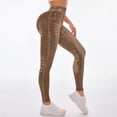 thumbnail image 5 of Celsior Compression Leggings 3D High Waisted Fitness Sport Pants 3D Anti Cellulite Leggings for Women Breathable Scrunch Butt Lifting Leggings No Curling Lift Pants Workout Yoga Pants Brown M, 5 of 7