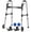 Walker With Balls, variant on Folding Walker with 2 Skis and 5" Wheels, Lightweight Walkers for Seniors and Adults, Supports Up to 350 Pounds, Adjustable Height, Compact Standard Walker, Green