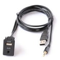 thumbnail image 2 of Car Aux Usb Male Dash Flush Mount Mounting Adapter Suitable for Toyota, 2 of 9