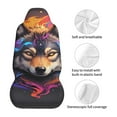 thumbnail image 5 of Pofeuu Colorful Wolf Head Print Automotive Car Seat Covers Flat Cloth Full Set Seat Covers,Car Seat Covers front seats for Cars Trucks and SUVs(Two packs), 5 of 7