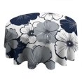 thumbnail image 4 of Blue Pioneer Flower Round Tablecloth 60" X 60",Wrinkle Wipeable Table Cloth for Kitchen Dining Room Picnic Patio Party, 4 of 6