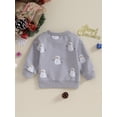 thumbnail image 4 of GXFC Baby Girls Boy Christmas Sweatshirt Clothes 6M 1T 2T 3T Toddler Long Sleeve Snowman Print Holiday Party Pullovers Tops Christmas-themed Clothing for Kids Boy Girls, 4 of 7