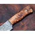 thumbnail image 6 of Custom Handmade Damascus Steel Fixed blade Skinning knife Wood Handle With Leather Sheath, 6 of 6