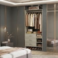 thumbnail image 2 of Homieasy 30'' W Closet System with Wooden Drawers, White Oak, 2 of 8