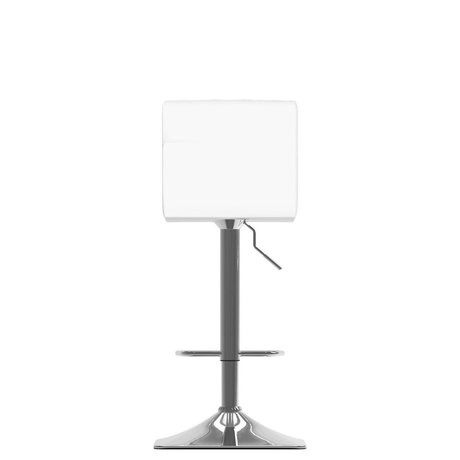 CorLiving Hudson Lot de 2 tabourets de bar carrés pivotants modernes en similicuir à hauteur réglable avec dossier moyen pour l'intérieur