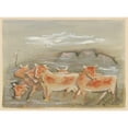 thumbnail image 2 of Mikuláš Galanda 18x14 Gold Ornate Wood Frame and Double Matted Museum Art Print Titled - Restless Animals (1936), 2 of 4