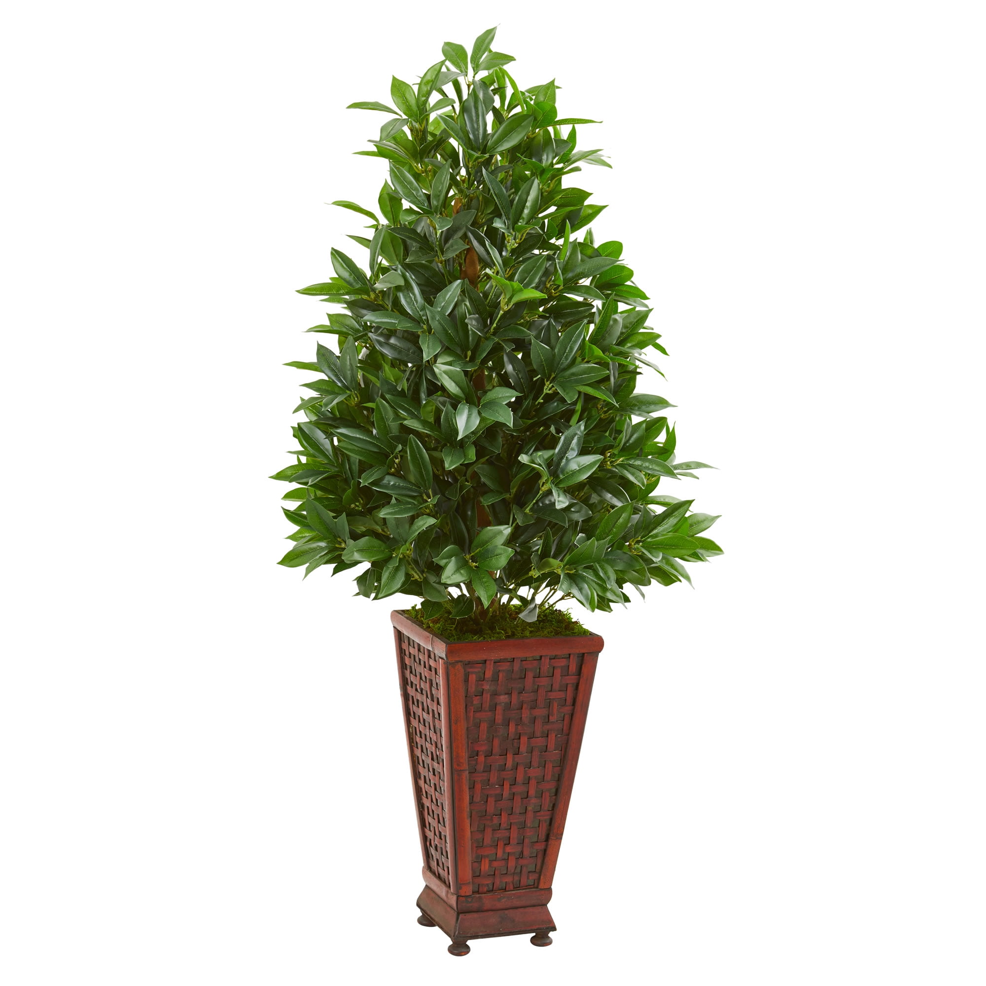 Nearly Natural 4Ft. Bay Leaf Artificial Topiary Tree in Decorative
