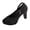 Black, variant on Ankle Strap Platform Heels For Women Closed Toe Adjustable Comfortable Dressy Evening Footwear