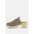 thumbnail image 4 of DARCIE Taupe Suede Clogs, 4 of 6