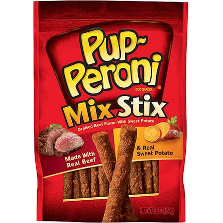 Pup-Peroni Mix Stix Braised Beef Flavor with Sweet Potato Dog Snacks, 5.6-Ounce