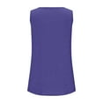 thumbnail image 4 of Ecqkame Womens Summer Tops Solid Color Round Neck Sleeveless Loose Casual Flowy Tank Tops Workout Tops for Women Purple XL, 4 of 5