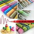 thumbnail image 2 of Nail Art Graffiti Pen Paint Markers Pens Set Art Marker Fineliner Permanent Rocks Glass Drawing Canva Fabric Wood DIY Crafts 0.7mm 12/15/18/24/28 Colors, 2 of 11