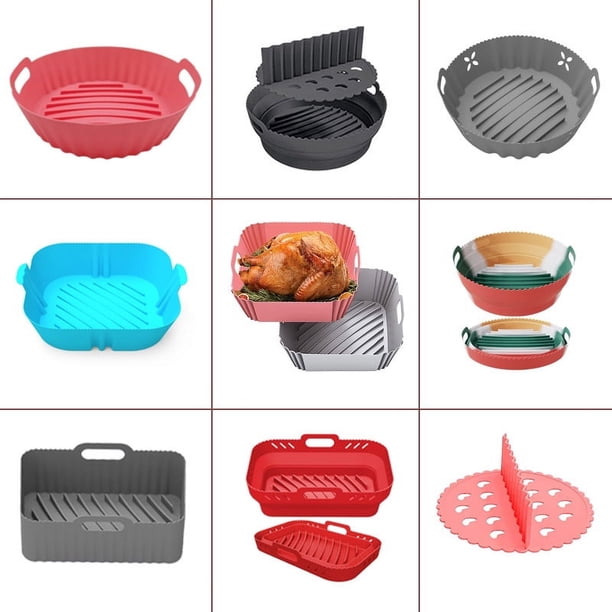 Bandeja para hornear de silicona cuadrada para freidora de aire Alfombrilla de silicona para freidora de aire