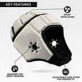 thumbnail image 3 of EliteTek Soft Padded Headgear, Universal Fit (Lacrosse, Rugby, Flag Football, Soccer), 3 of 6